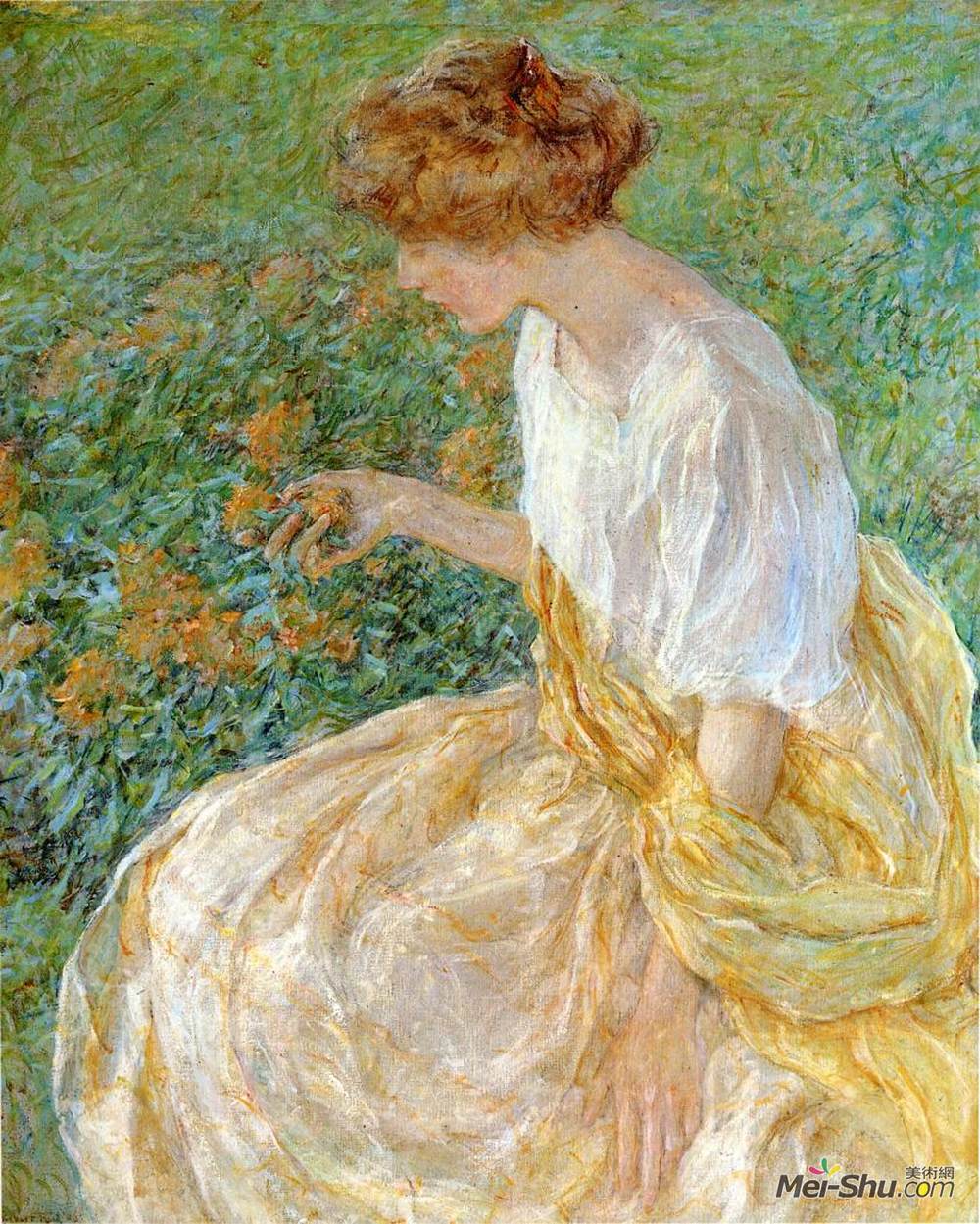 罗伯特·刘易斯·里德(Robert Lewis Reid)高清作品《黄花》