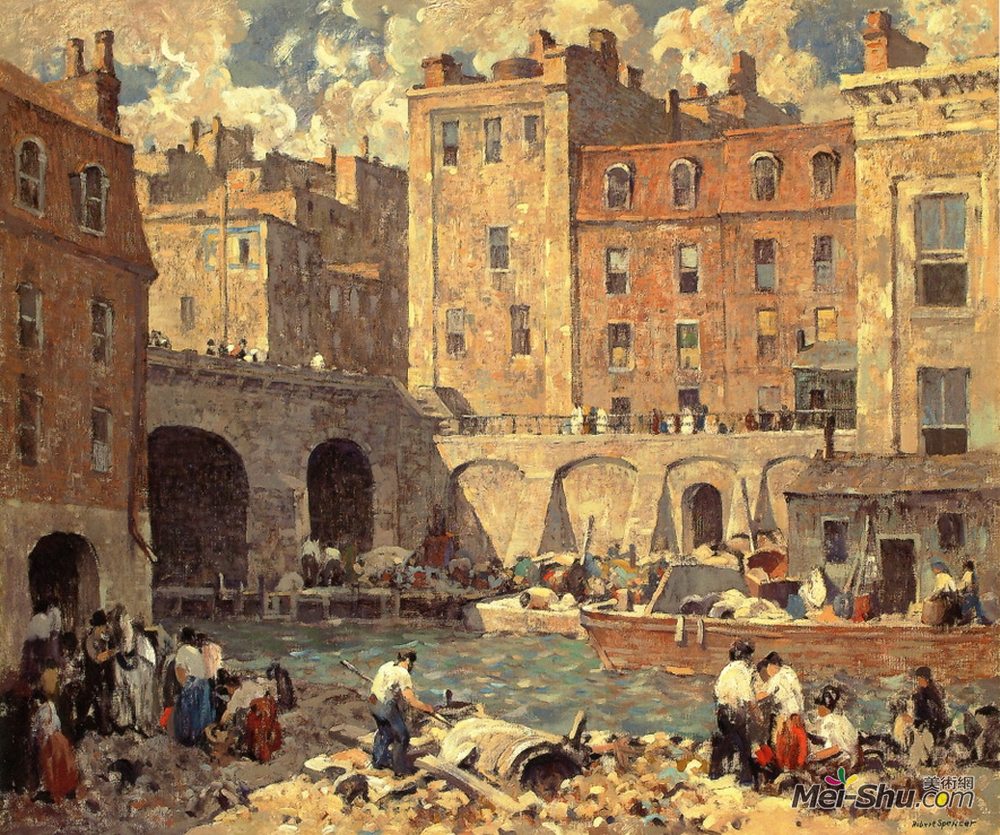 罗伯特·斯宾塞(Robert Spencer)高清作品《拥挤的城市》