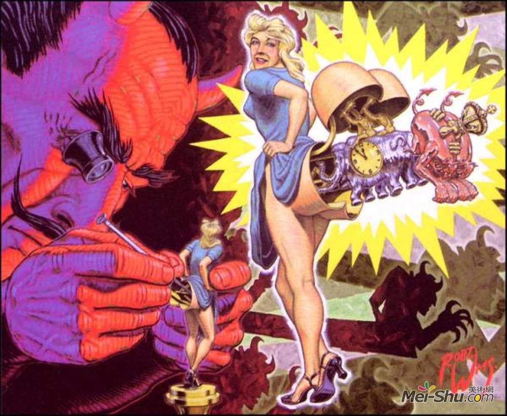 罗伯特·威廉斯(Robert Williams)高清作品《带着屁股的女孩》