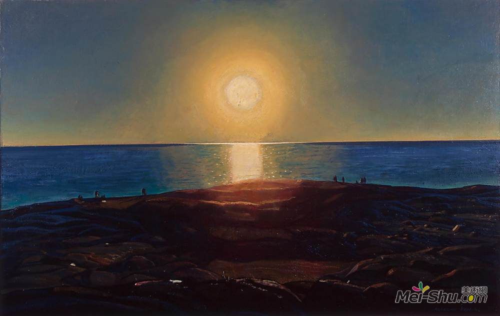罗克韦尔·肯特(Rockwell Kent)高清作品《平静与自由（缅因海岸）》