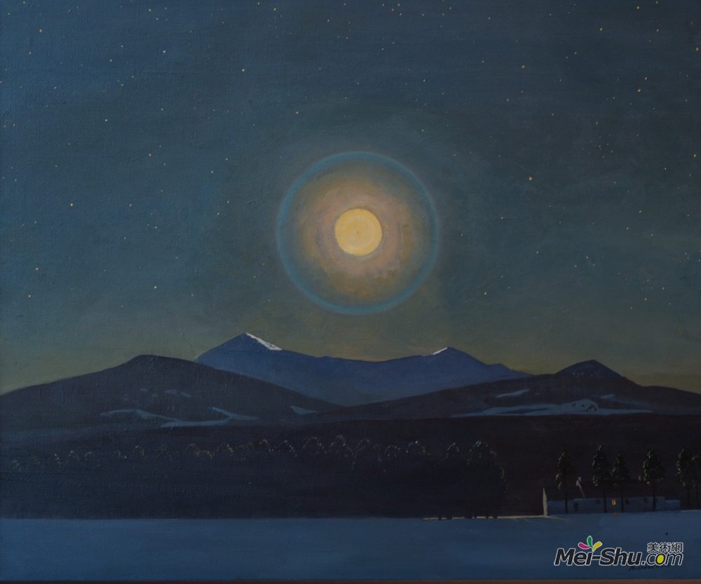 罗克韦尔·肯特(Rockwell Kent)高清作品《月光，冬天》