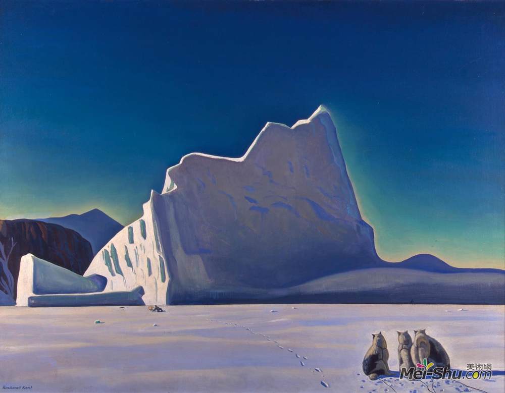 罗克韦尔·肯特(Rockwell Kent)高清作品《北格陵兰海豹猎人》