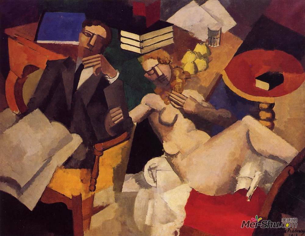 罗杰·德·拉·弗雷纳耶(Roger de La Fresnaye)高清作品《婚后生活》
