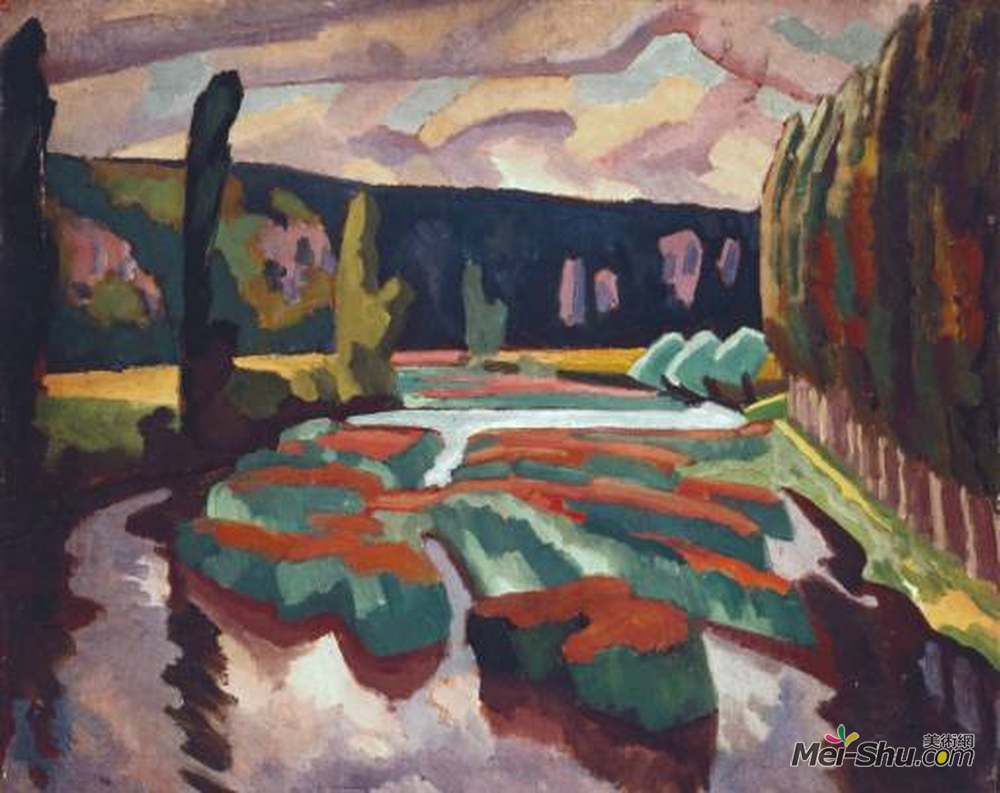罗杰·弗莱(Roger Fry)高清作品《白杨河》