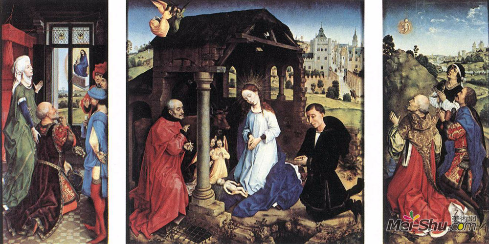 罗吉尔·凡·德尔·维登(Rogier van der Weyden)高清作品《Pierre Bladelin Triptych》