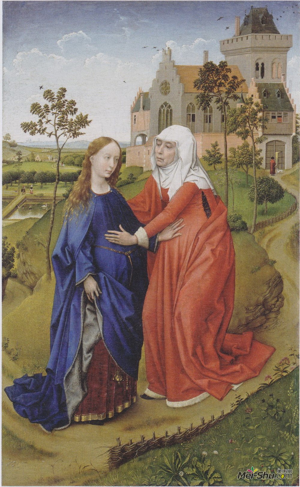 罗吉尔·凡·德尔·维登(Rogier van der Weyden)高清作品《玛丽探望》