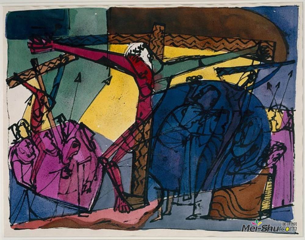 罗马勒·比尔登(Romare Bearden)高清作品《哥尔达》