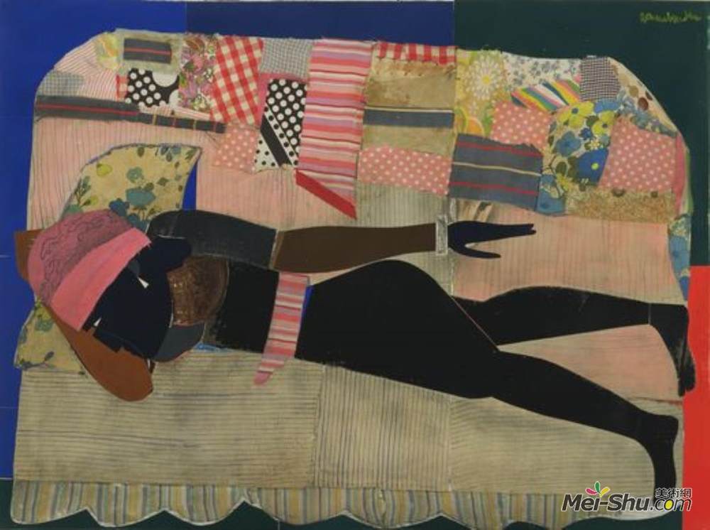 罗马勒·比尔登(Romare Bearden)高清作品《拼花被子》