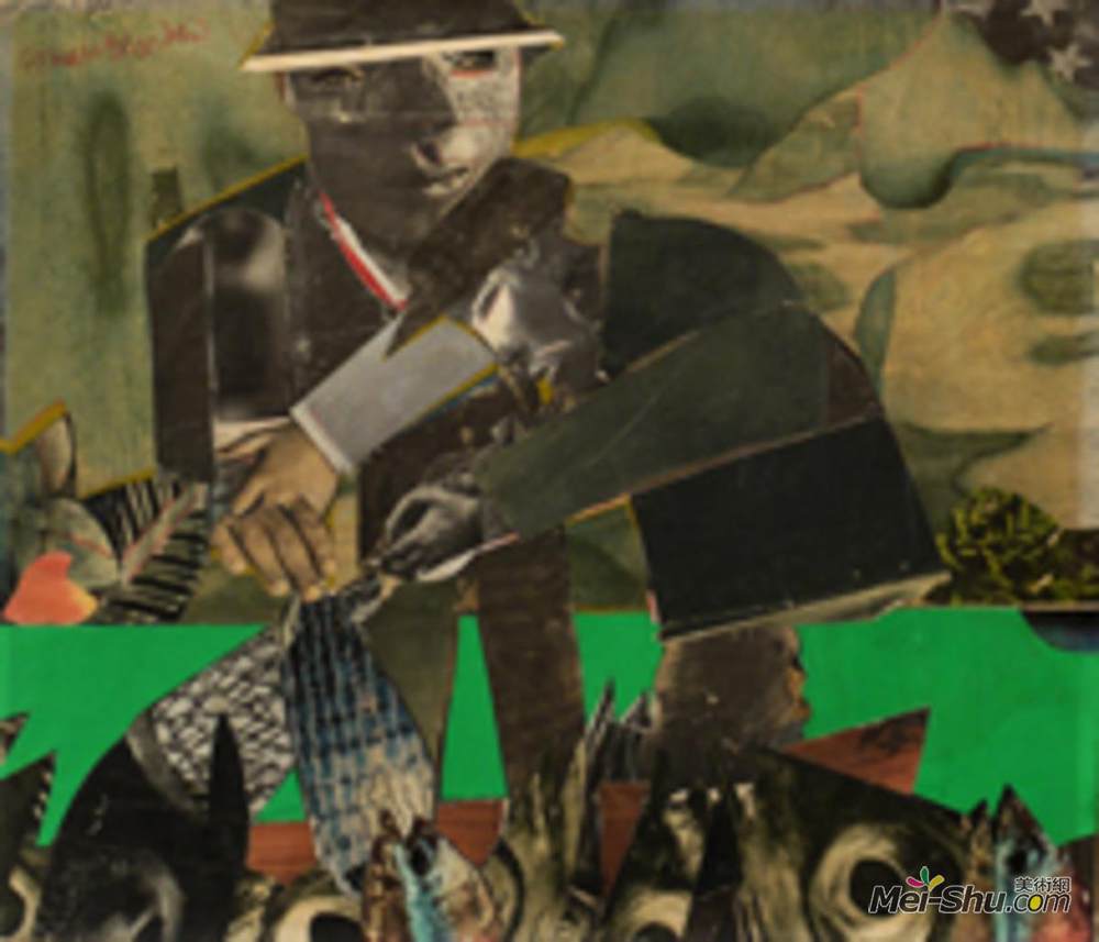 罗马勒·比尔登(Romare Bearden)高清作品《无题》