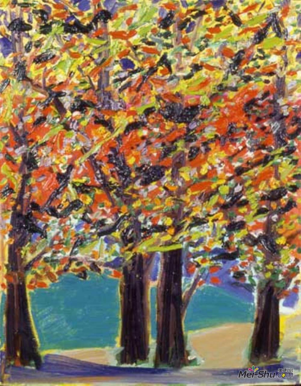 罗尼·兰德菲尔德(Ronnie Landfield)高清作品《Autumn View, West Hurley, NY》