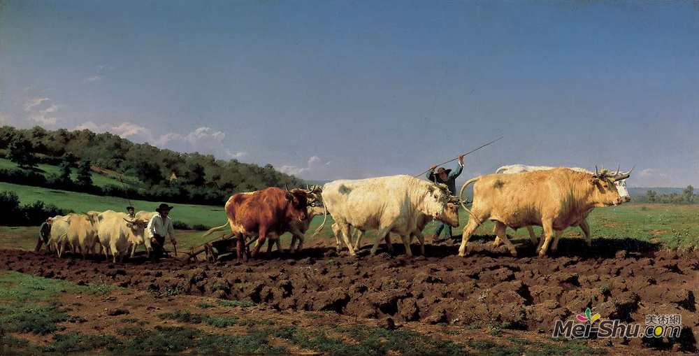 罗莎·博纳尔(Rosa Bonheur)高清作品《Plowing in the Nivernais》