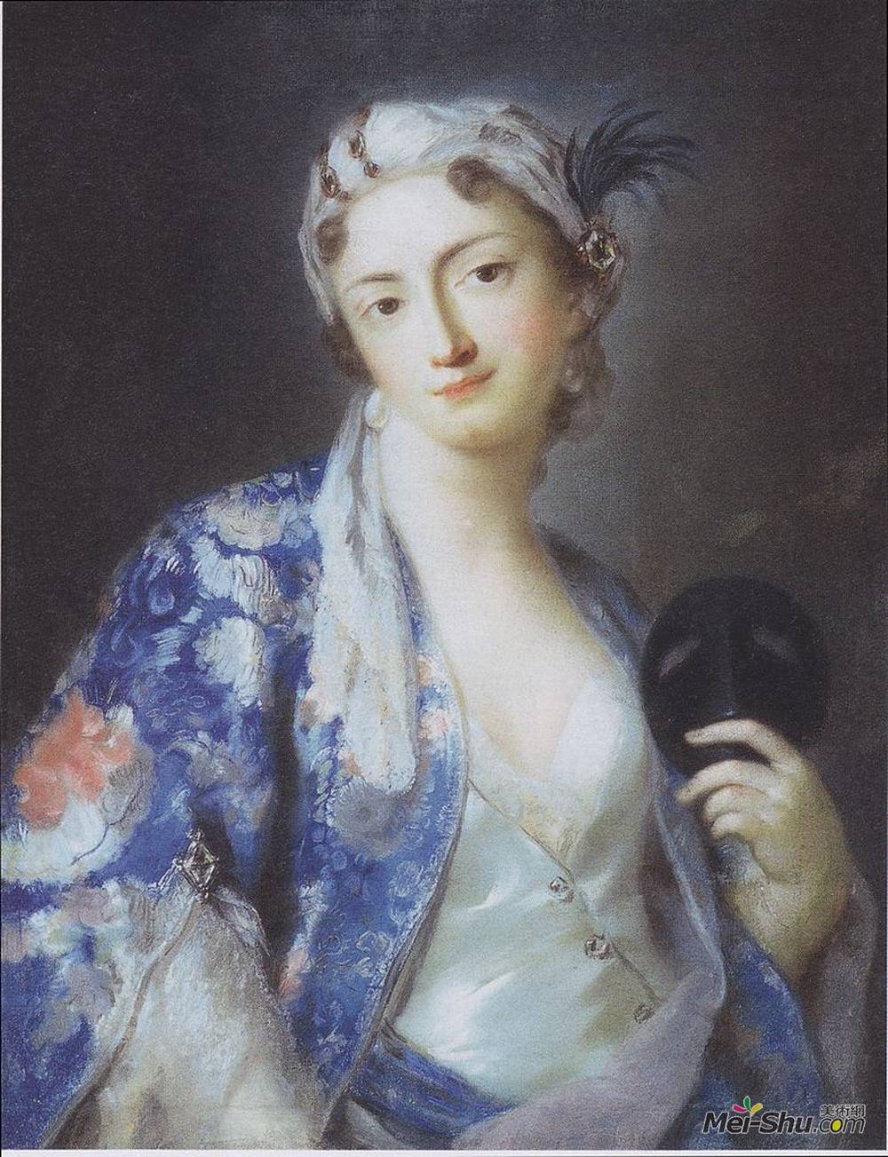 罗萨尔巴·卡列拉(Rosalba Carriera)高清作品《Lady in a Turkish Costume (Felicita Sartori)》