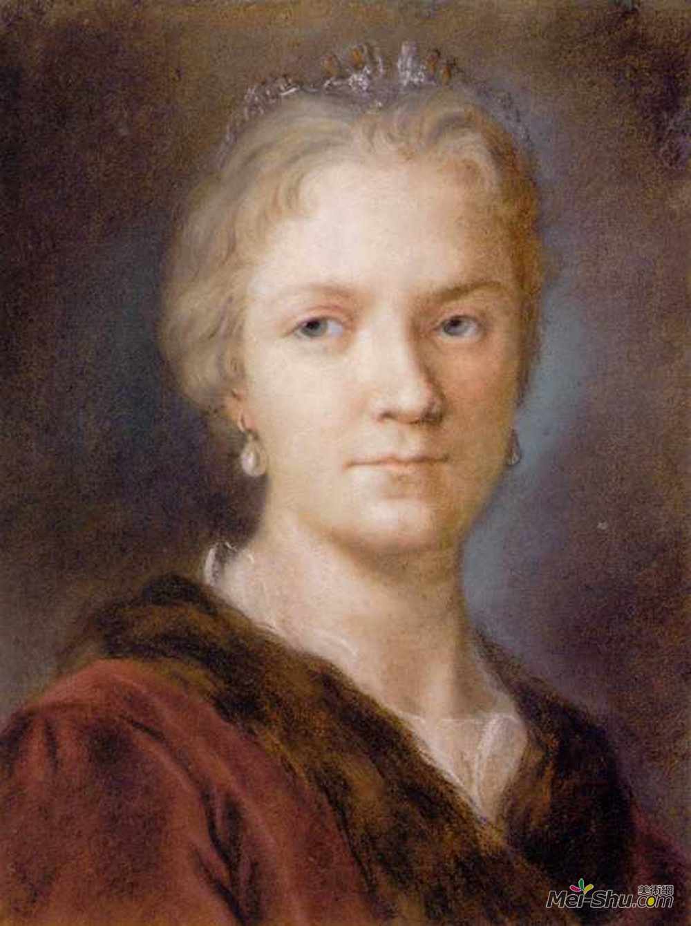 罗萨尔巴·卡列拉(Rosalba Carriera)高清作品《自画像》