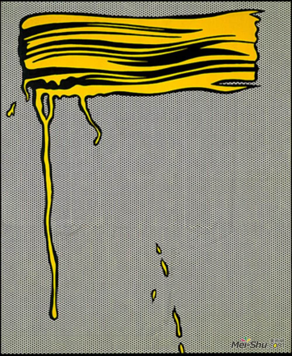 罗伊·李奇登斯坦(Roy Lichtenstein)高清作品《黄色的笔触我》