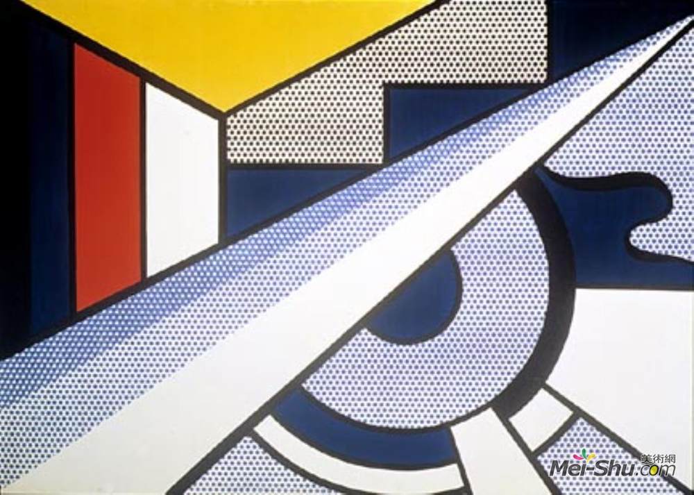 罗伊·李奇登斯坦(Roy Lichtenstein)高清作品《楔形现代绘画》