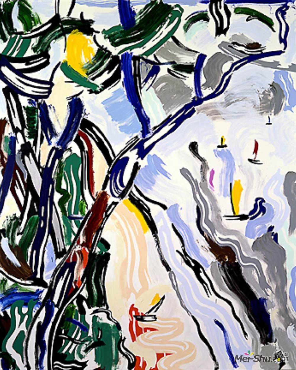 罗伊·李奇登斯坦(Roy Lichtenstein)高清作品《帆船》
