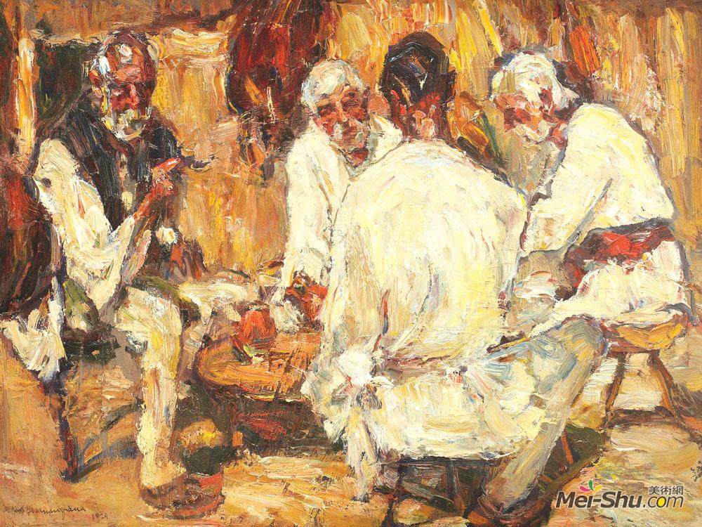鲁道夫·史怀哲·卡帕纳(Rudolf Schweitzer-Cumpana)高清作品《木匠的午餐》