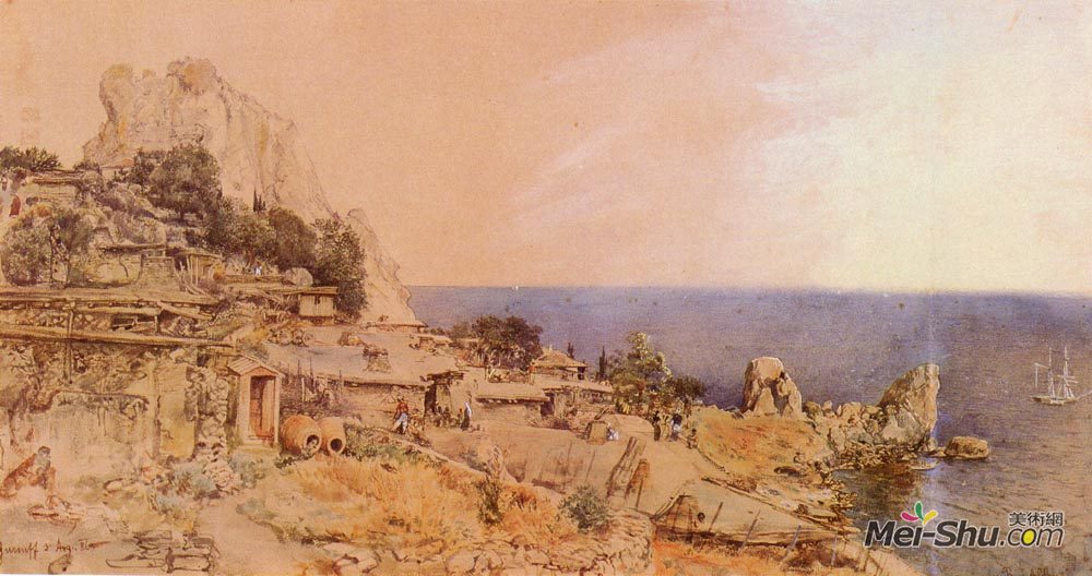 鲁道夫·冯阿尔特(Rudolf von Alt)高清作品《尤尔苏夫》