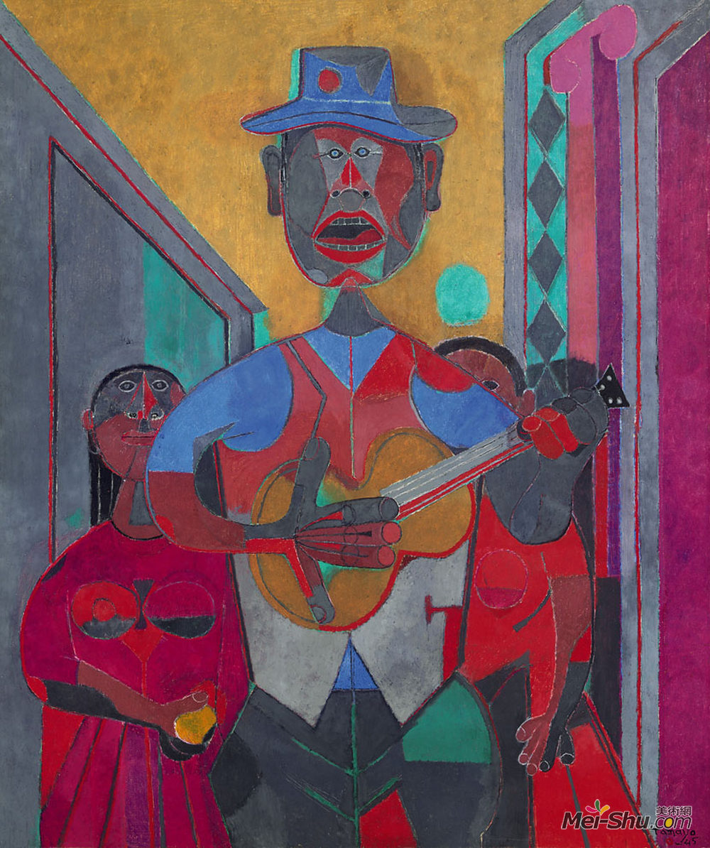 塔马约(Rufino Tamayo)高清作品《吟游诗人》