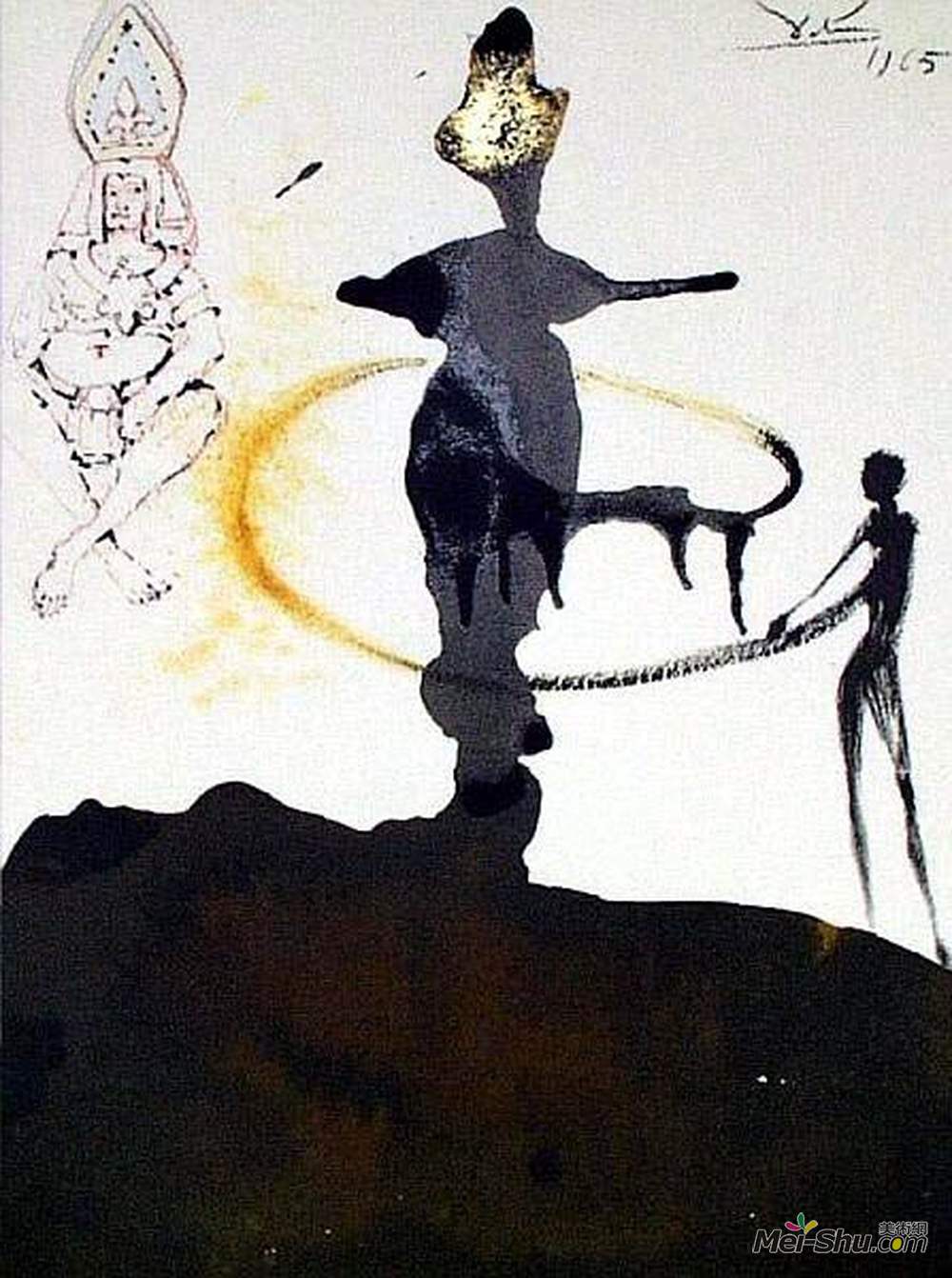 萨尔瓦多·达利(Salvador Dali)高清作品《女儿舞蹈（太14：6）》