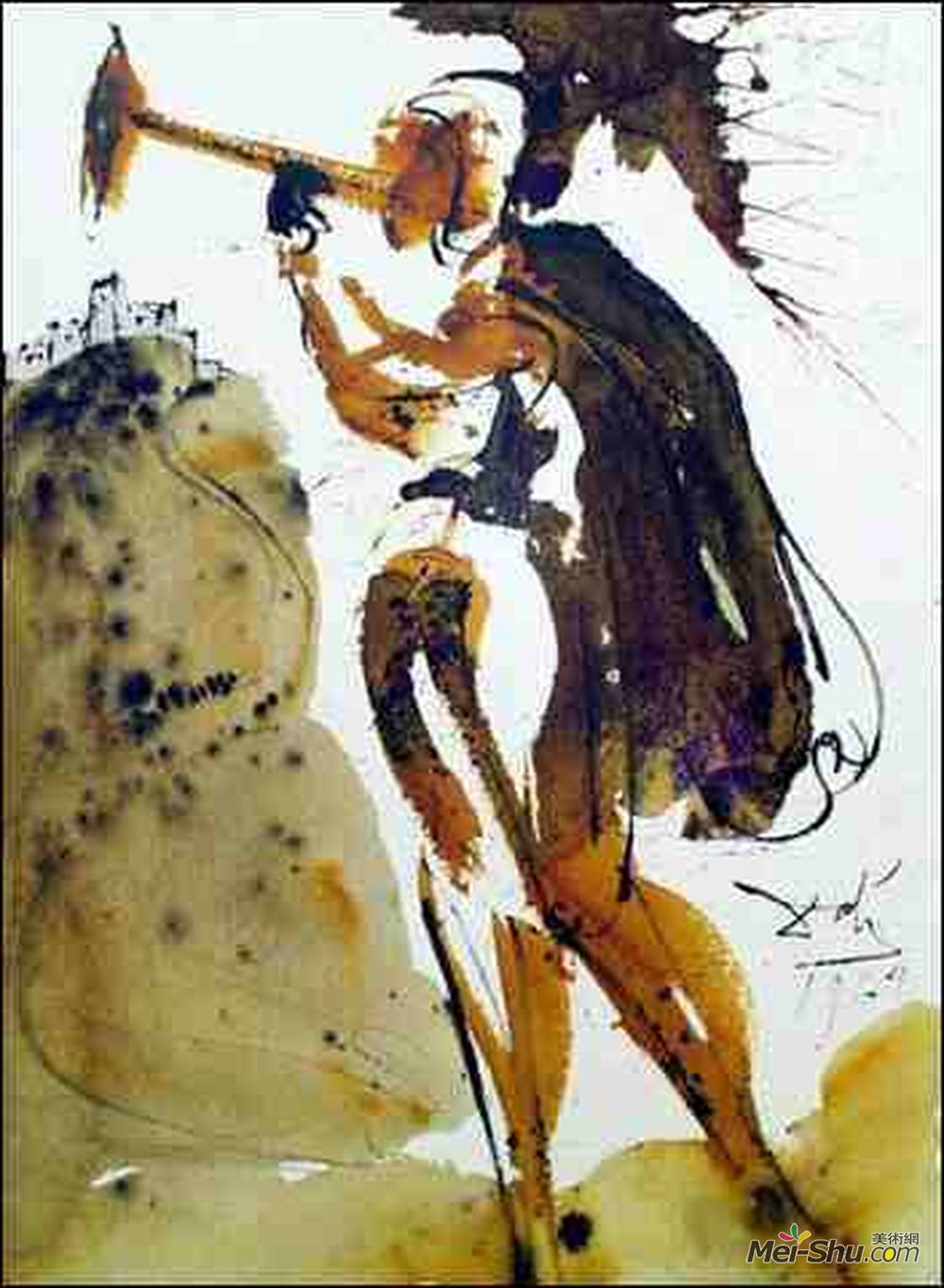 萨尔瓦多·达利(Salvador Dali)高清作品《锡安的迦尼塔图巴（乔尔2:1）》