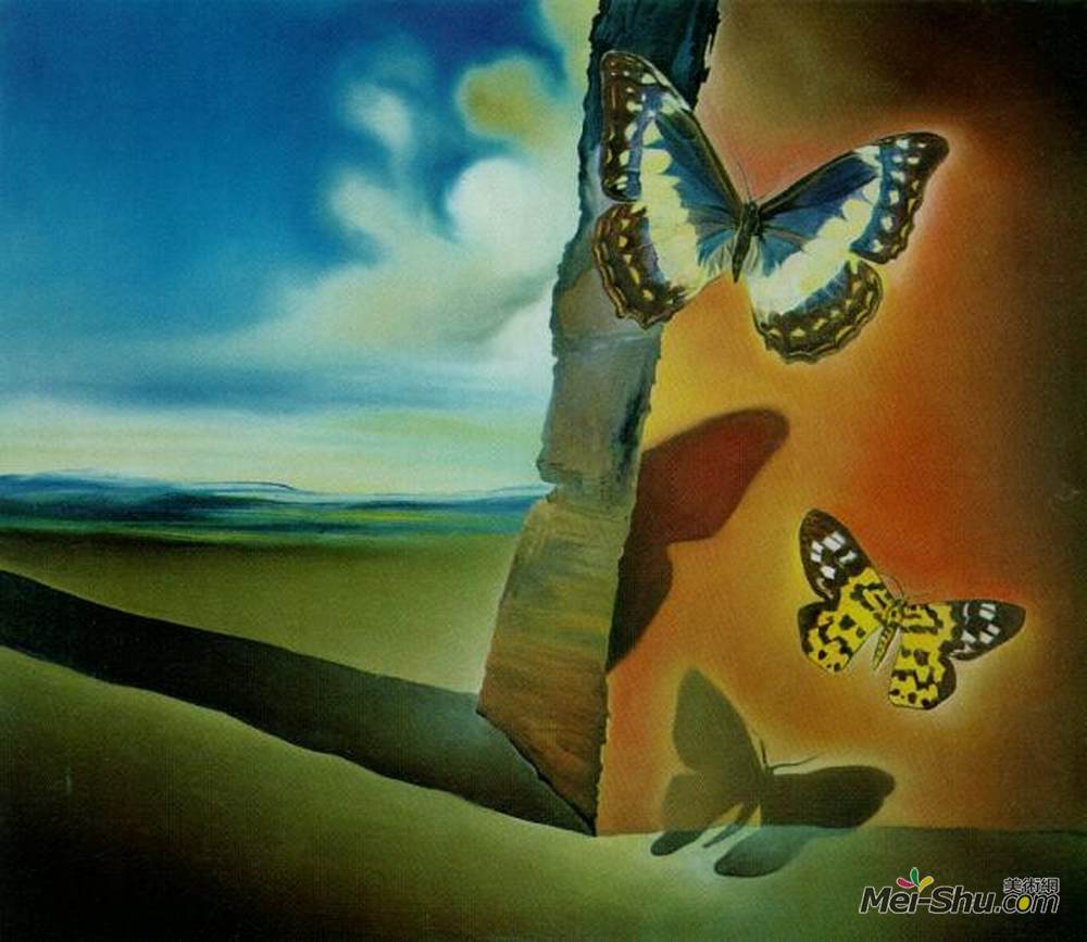 萨尔瓦多·达利(Salvador Dali)高清作品《无题（蝴蝶的风景）》