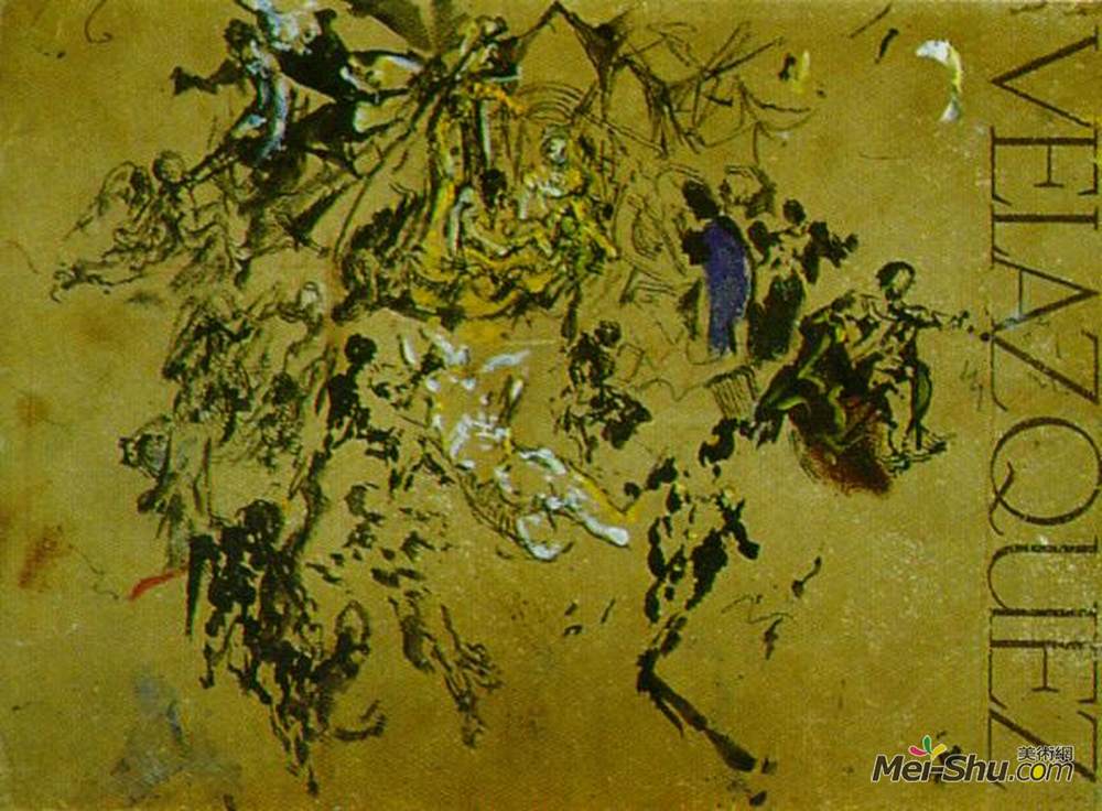 萨尔瓦多·达利(Salvador Dali)高清作品《一群斜倚的裸体-贝拉斯克斯》