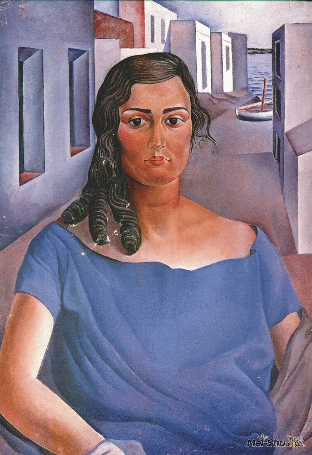 萨尔瓦多·达利(Salvador Dali)高清作品《风景中的女孩肖像》