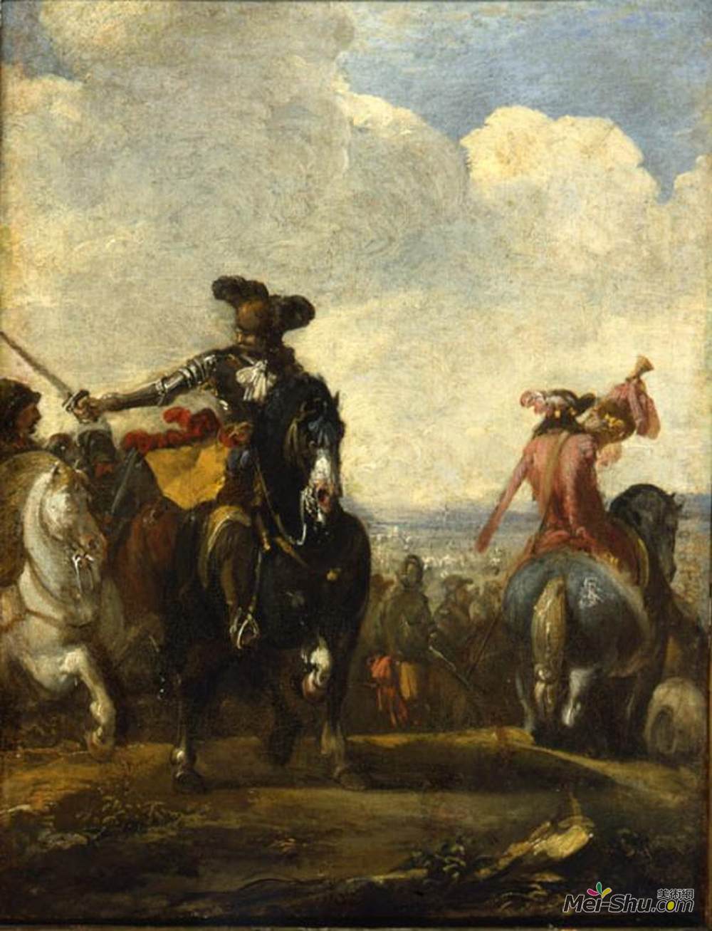 萨尔瓦托雷·罗莎(Salvator Rosa)高清作品《玛西亚中的卡瓦列里》
