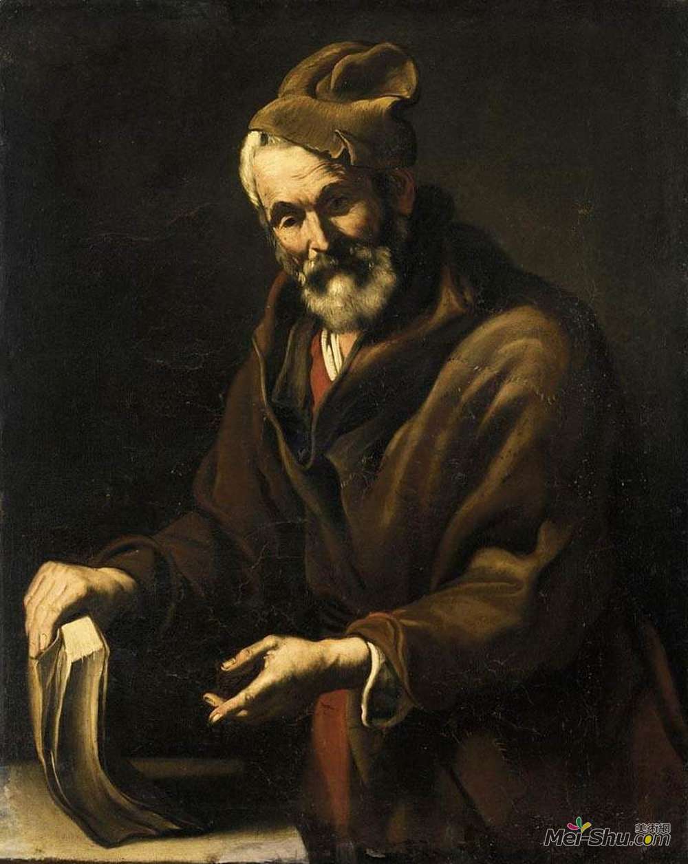 萨尔瓦托雷·罗莎(Salvator Rosa)高清作品《哲学家肖像》