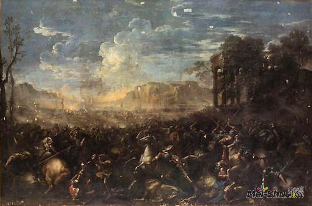 萨尔瓦托雷·罗莎(Salvator Rosa)高清作品《R & amp?merschlacht》