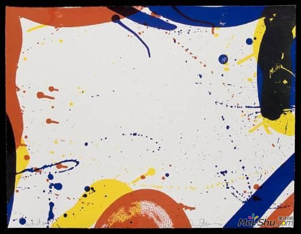 山姆·弗朗西斯(Sam Francis)高清作品《Abstract Composition (SF 61)》