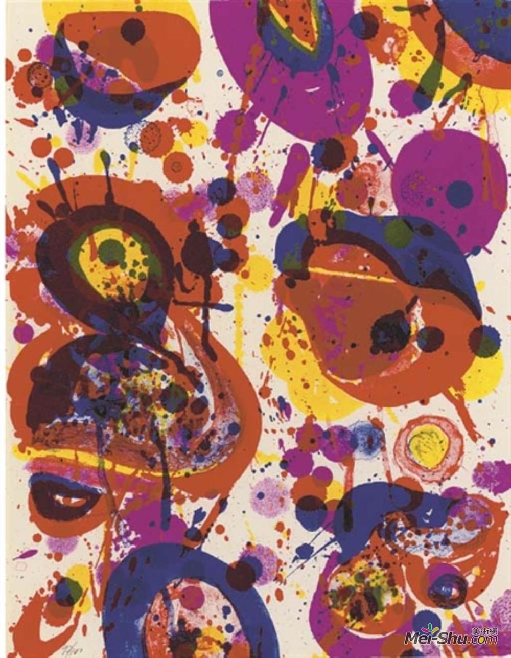 山姆·弗朗西斯(sam francis)高清作品:untitled(from pasadena box)