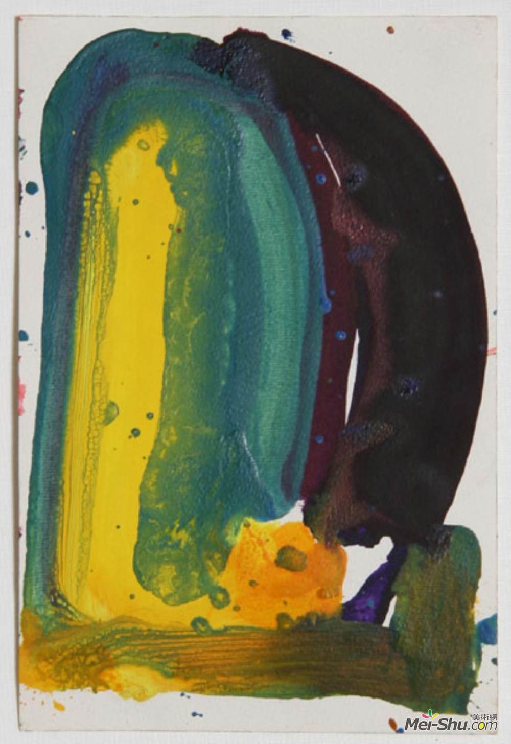 山姆·弗朗西斯(Sam Francis)高清作品《Sculpture Drawing, SF64-571》