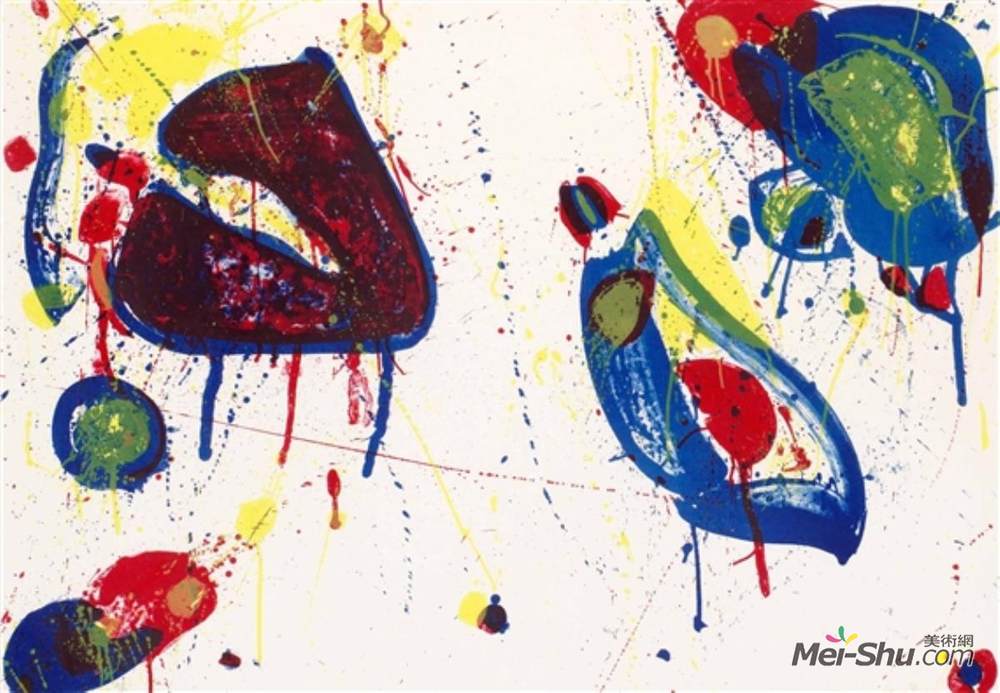 山姆·弗朗西斯(Sam Francis)高清作品《心石》