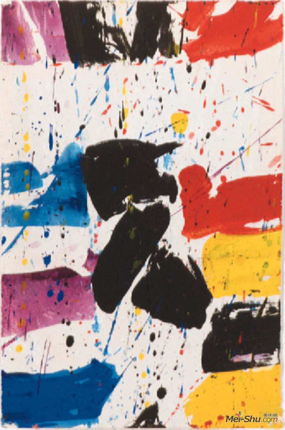 山姆·弗朗西斯(Sam Francis)高清作品《阿尔弗雷德-延森致敬》