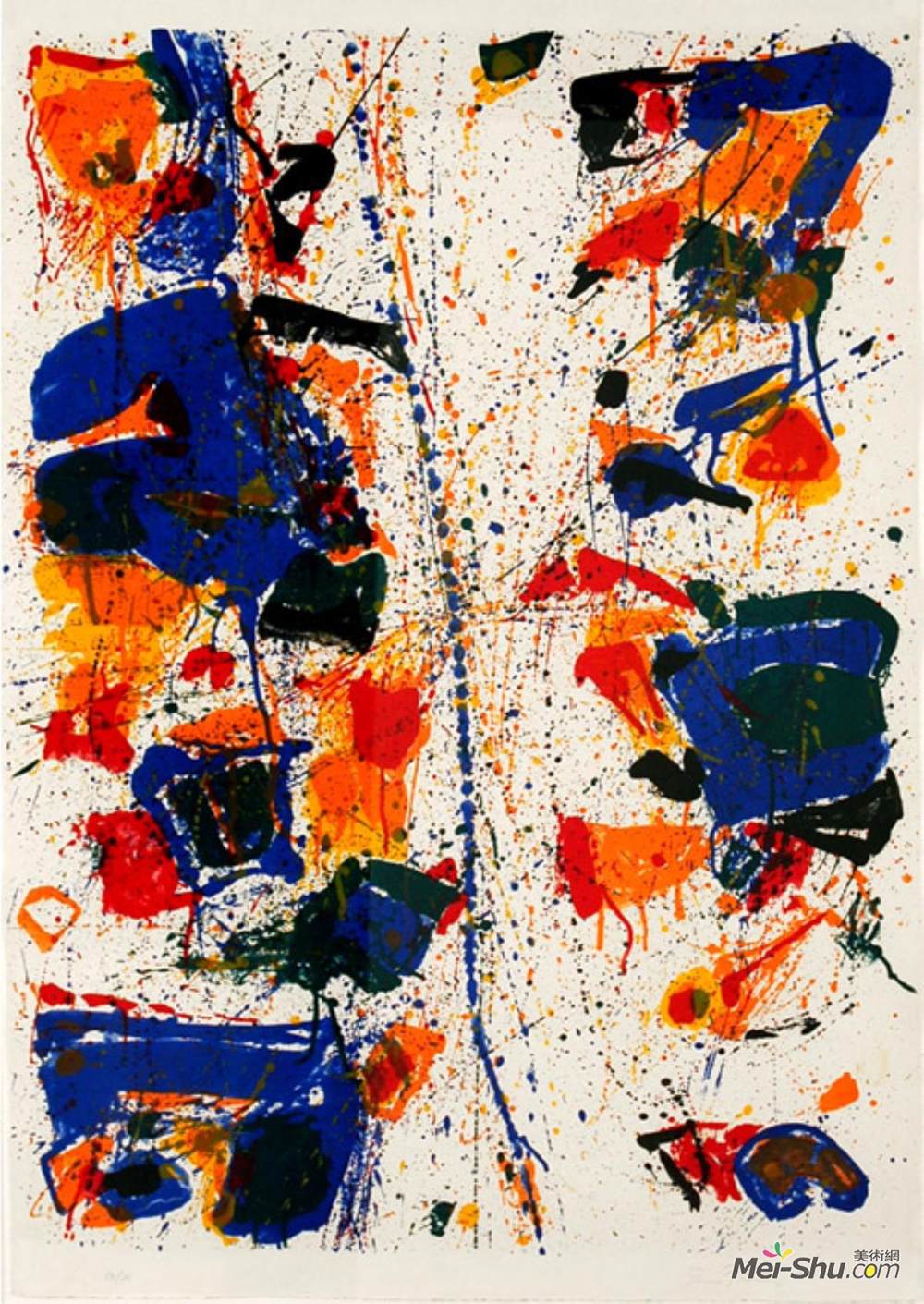 山姆·弗朗西斯(Sam Francis)高清作品《白线》