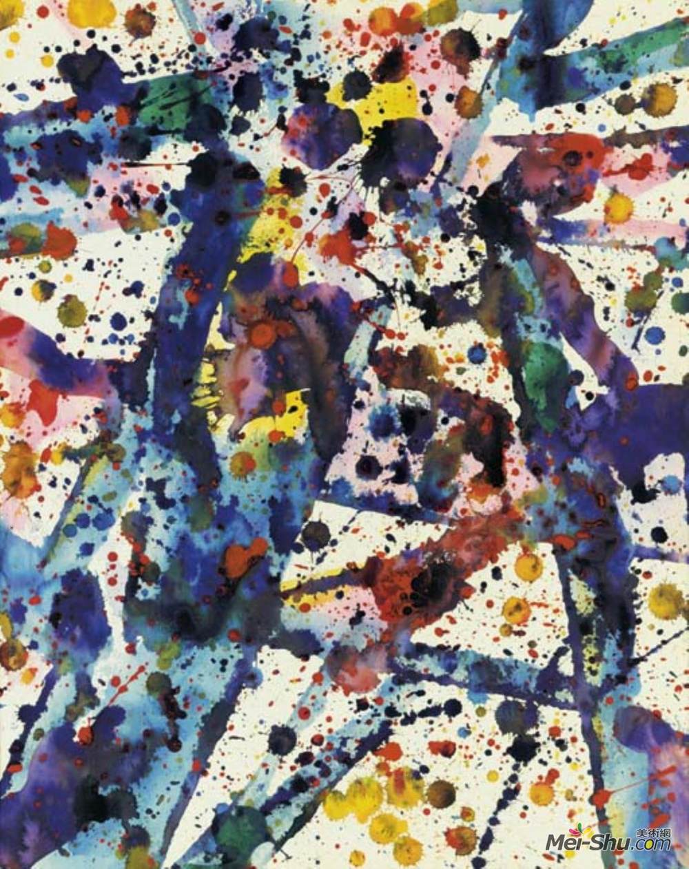 山姆·弗朗西斯(Sam Francis)高清作品《污渍（无标题）》