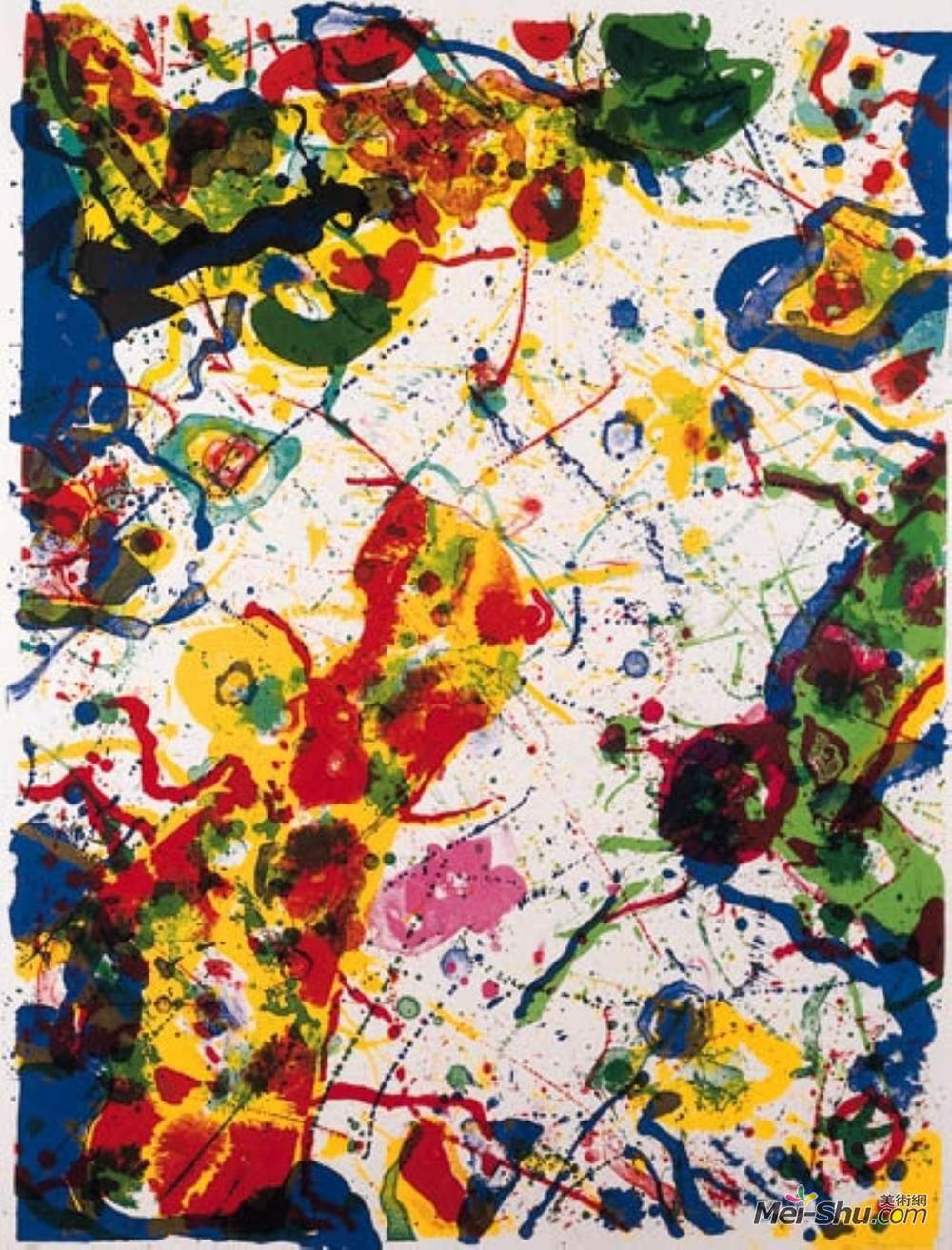 山姆·弗朗西斯(Sam Francis)高清作品《Untitled (SF-297; L. L274)》
