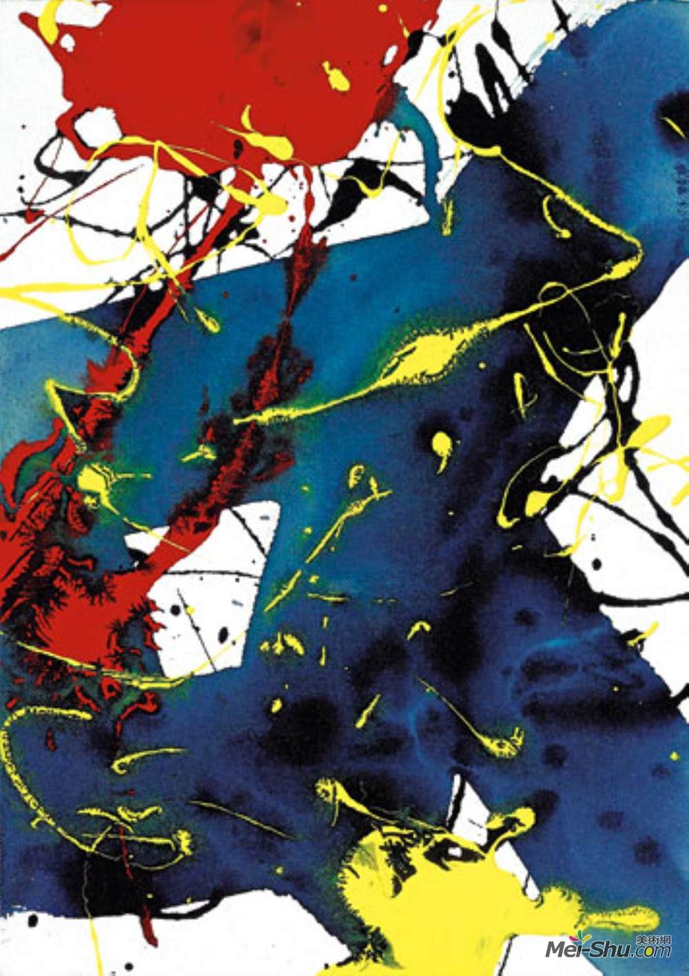 山姆·弗朗西斯(Sam Francis)高清作品《Untitled (SFP94-143, SFF.1813)》