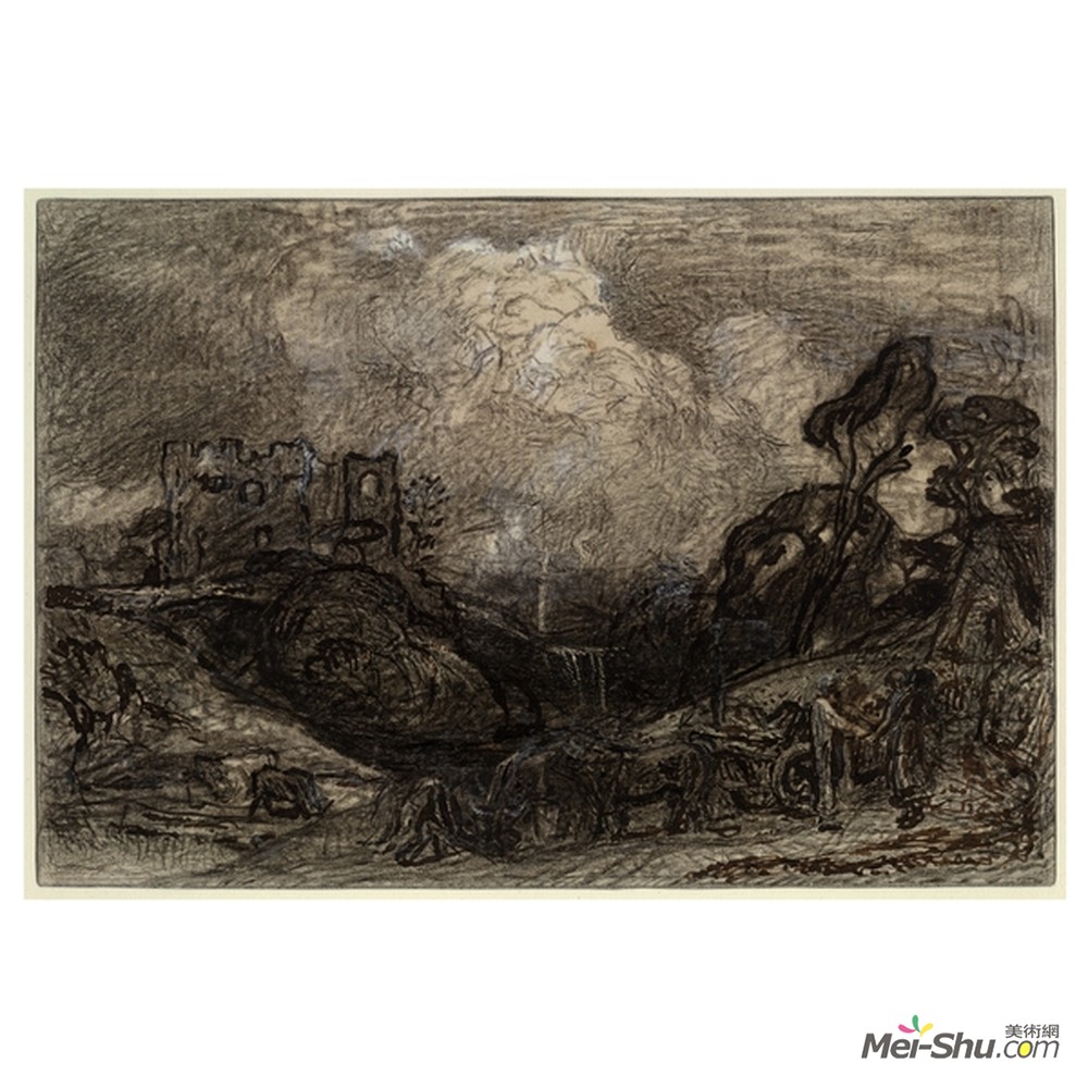 塞缪尔·帕默(Samuel Palmer)高清作品《Virgil's Eclogue III 'Tis Gentle Phillis&》