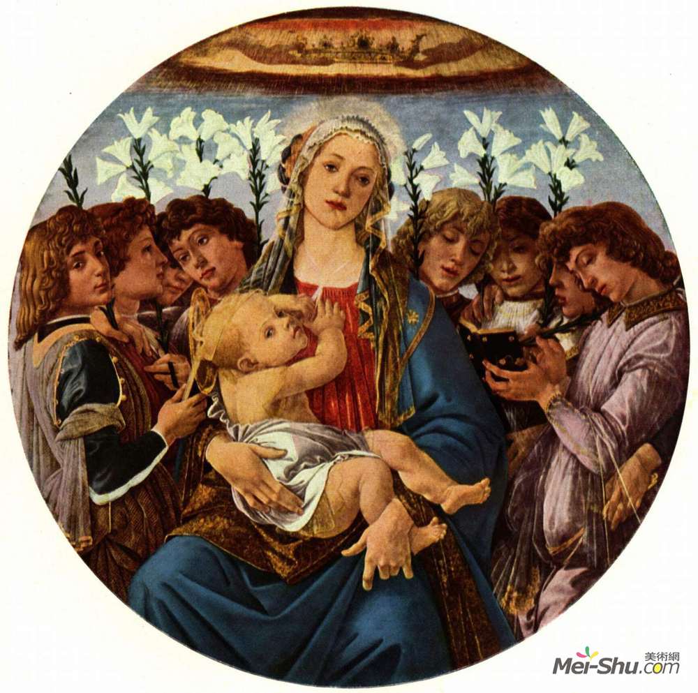 山德罗·波提切利(Sandro Botticelli)高清作品《麦当娜与孩子和歌唱天使》