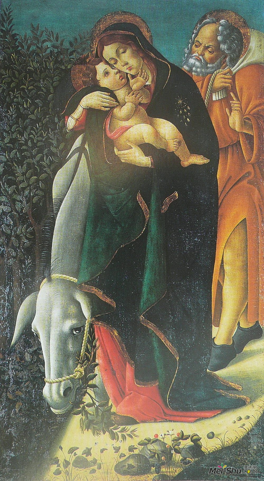 山德罗·波提切利(Sandro Botticelli)高清作品《飞往埃及的航班》