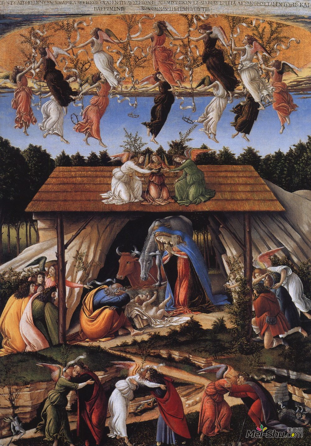 山德罗·波提切利(Sandro Botticelli)高清作品《神秘的诞生》