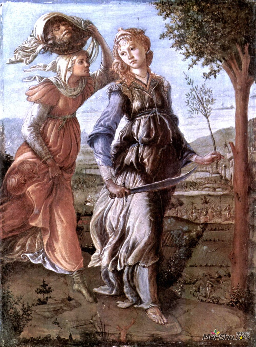 山德罗·波提切利(Sandro Botticelli)高清作品《The return of Judith to Bethulia》