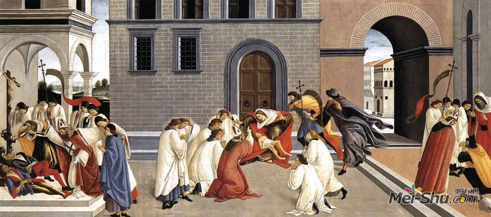 山德罗·波提切利(Sandro Botticelli)高清作品《圣哲诺比的三个奇迹》
