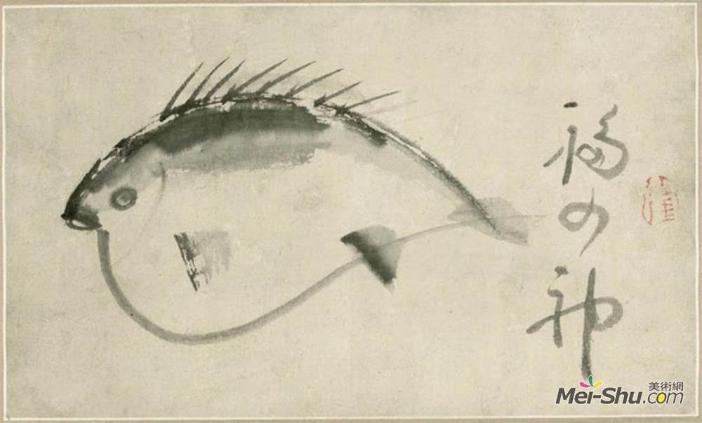 仙崖义梵(Sengai)高清作品《鱼》