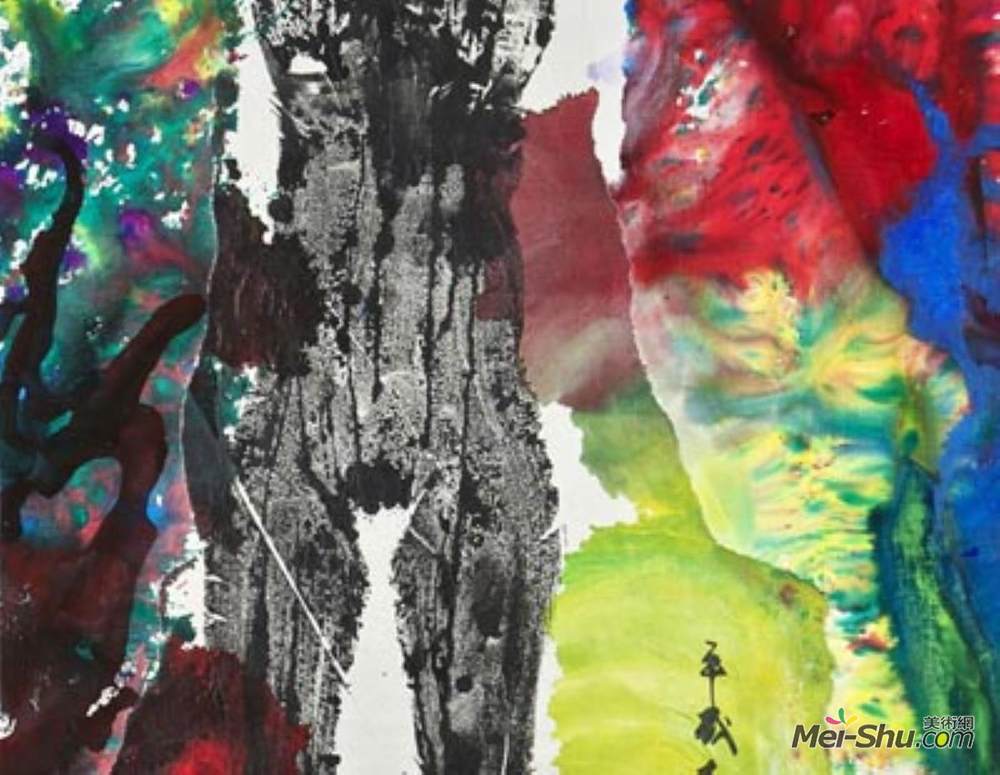 嶋本昭三(Shozo Shimamoto)高清作品《泥塔瓶撞车事故》