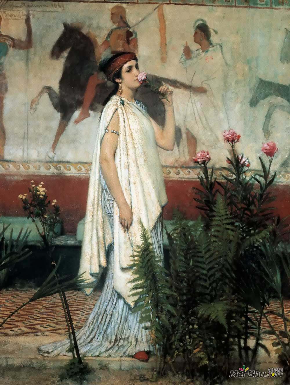 劳伦斯·阿尔玛-塔德玛(Sir Lawrence Alma-Tadema)高清作品《希腊女人》