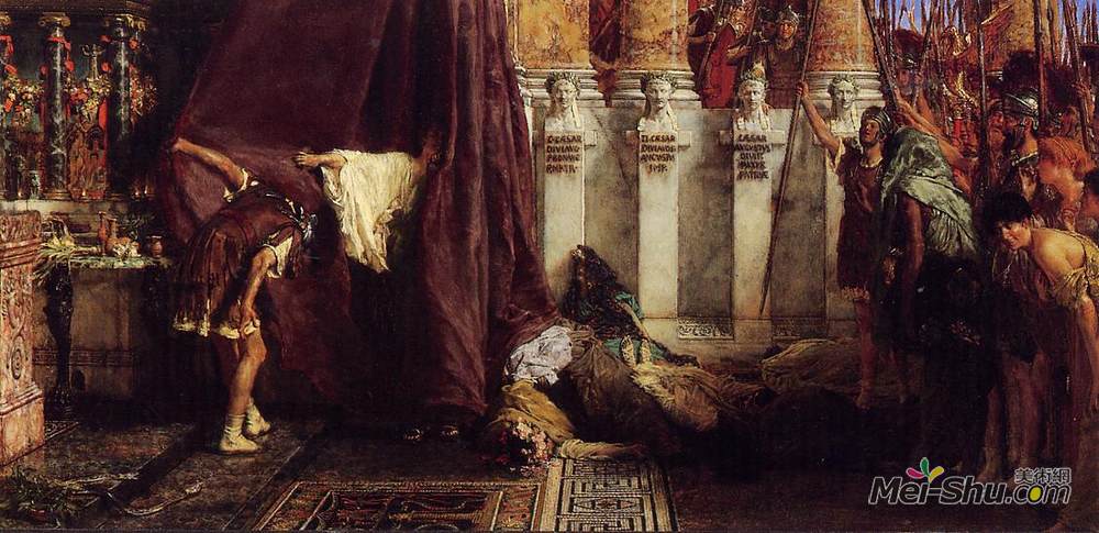 劳伦斯·阿尔玛-塔德玛(Sir Lawrence Alma-Tadema)高清作品《Ave Caesar! Io Saturnalia!》